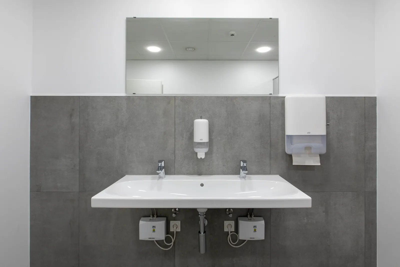 Neu installierter Sanitärbereich